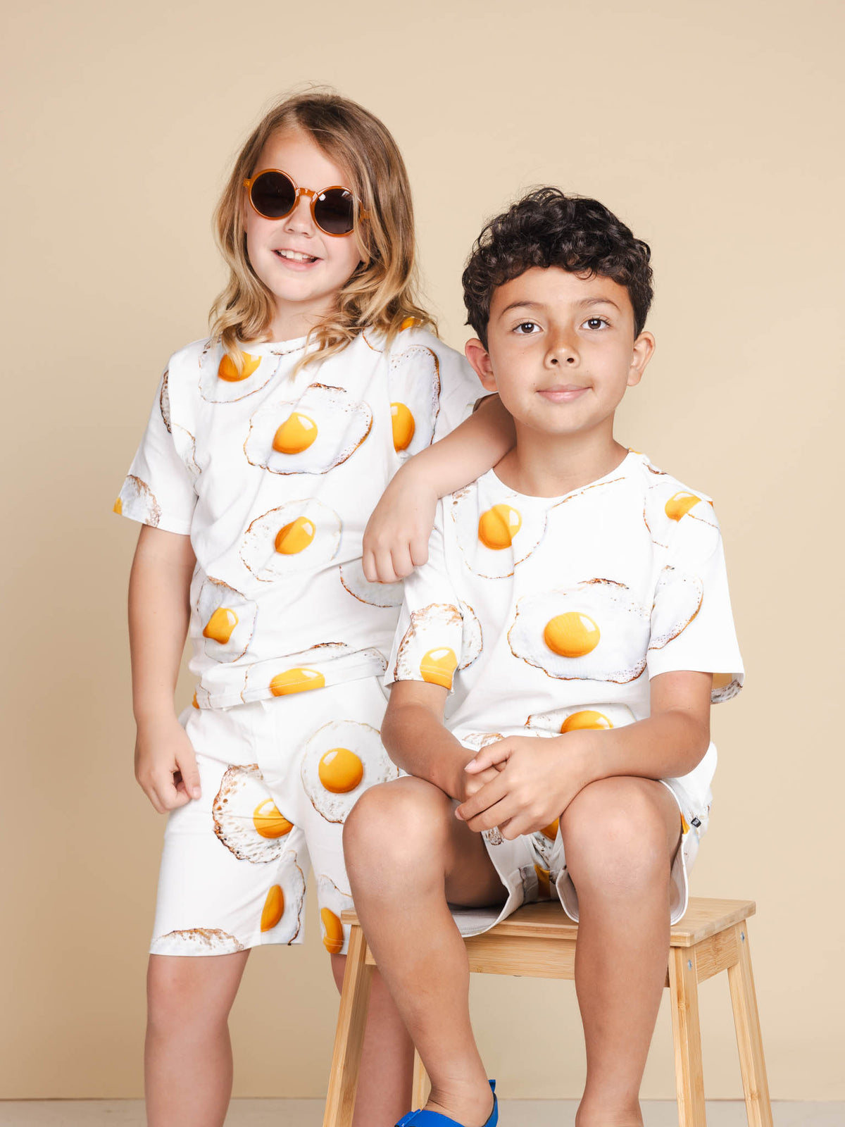 Eggs White Shorts Kids