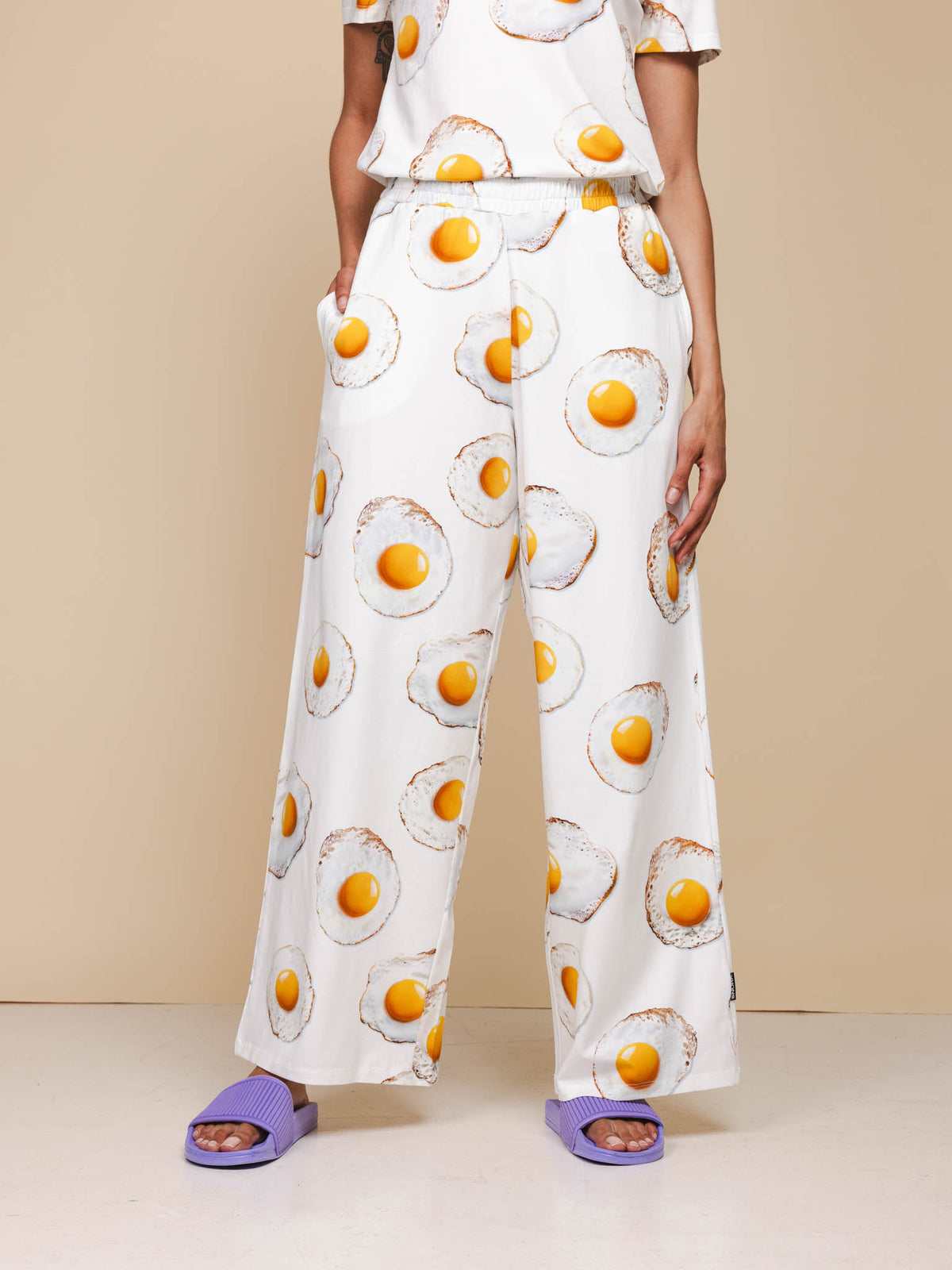 Eggs White weite Hose Damen