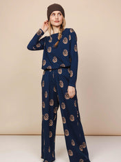 Pinecones Longsleeve T-shirt and Wide Pants set Women