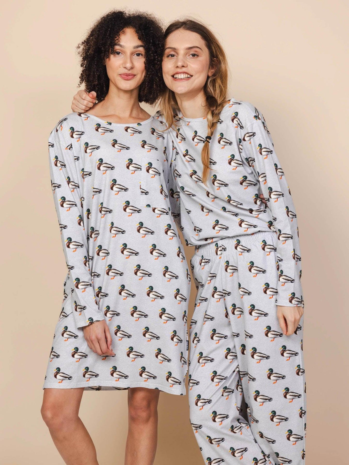 Quack! T-shirt lange mouwen en Wijde broek set Dames