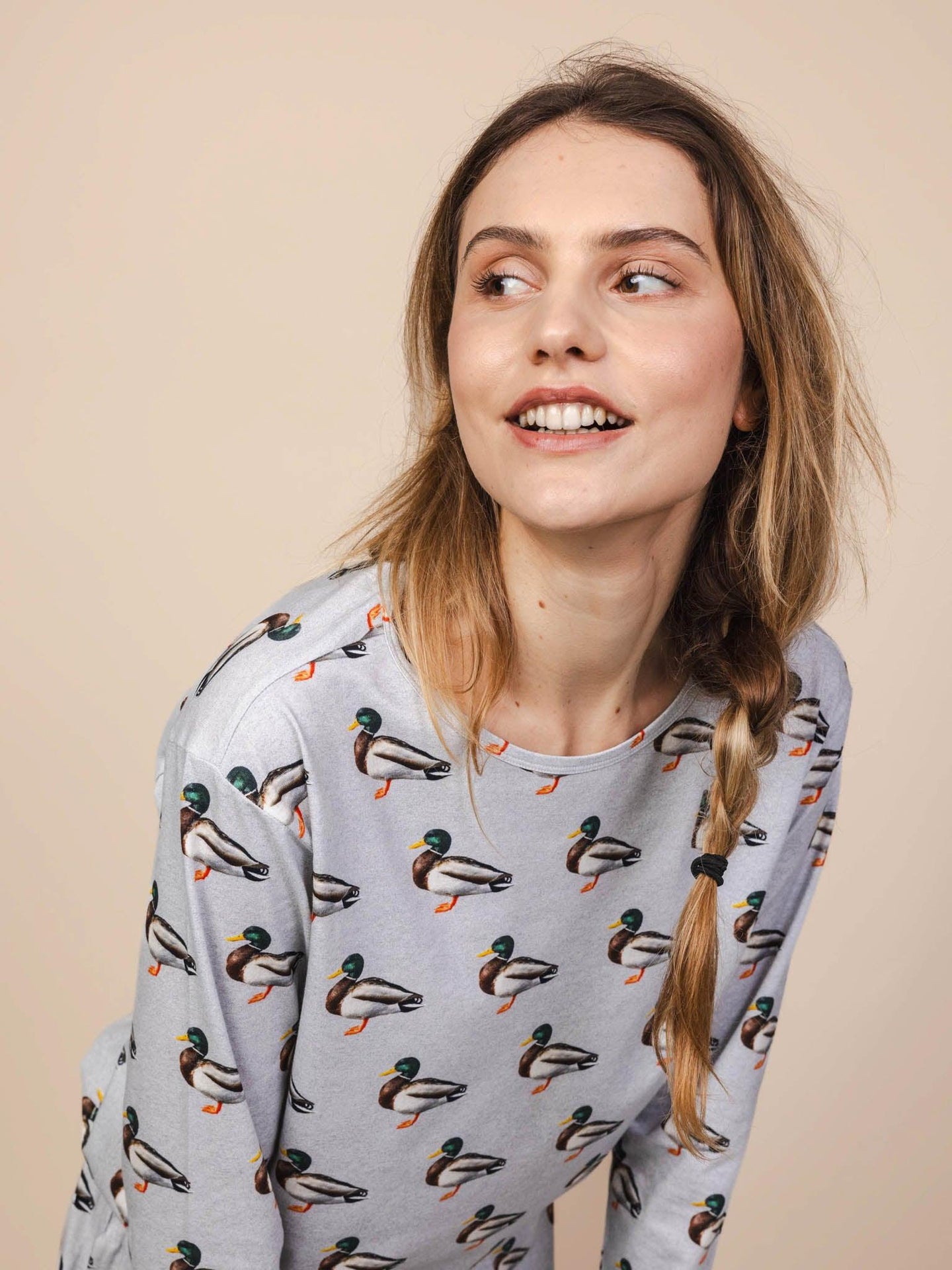 Quack! T-shirt lange mouwen en Wijde broek set Dames