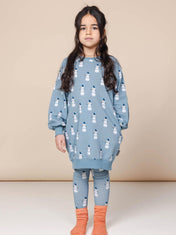 Mr. Snowman Sweater Dress en Legging set Kinderen