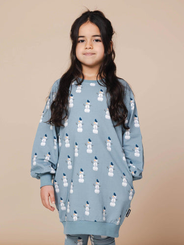 Mr Snowman Sweater Dress Kids
