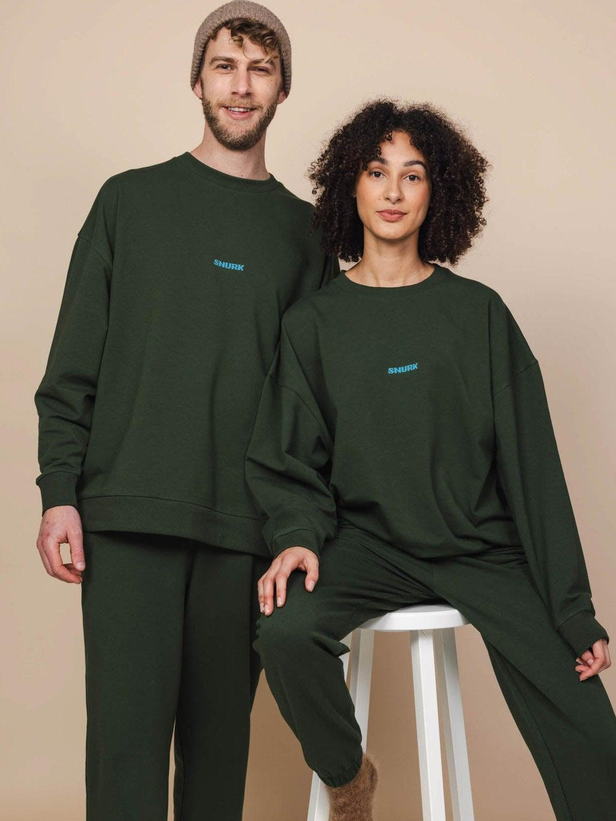 Dark Green Relaxed Sweater Unisex