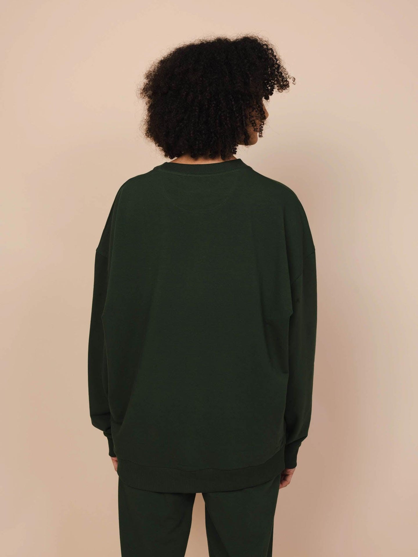 Dark Green Relaxed Sweater Unisex