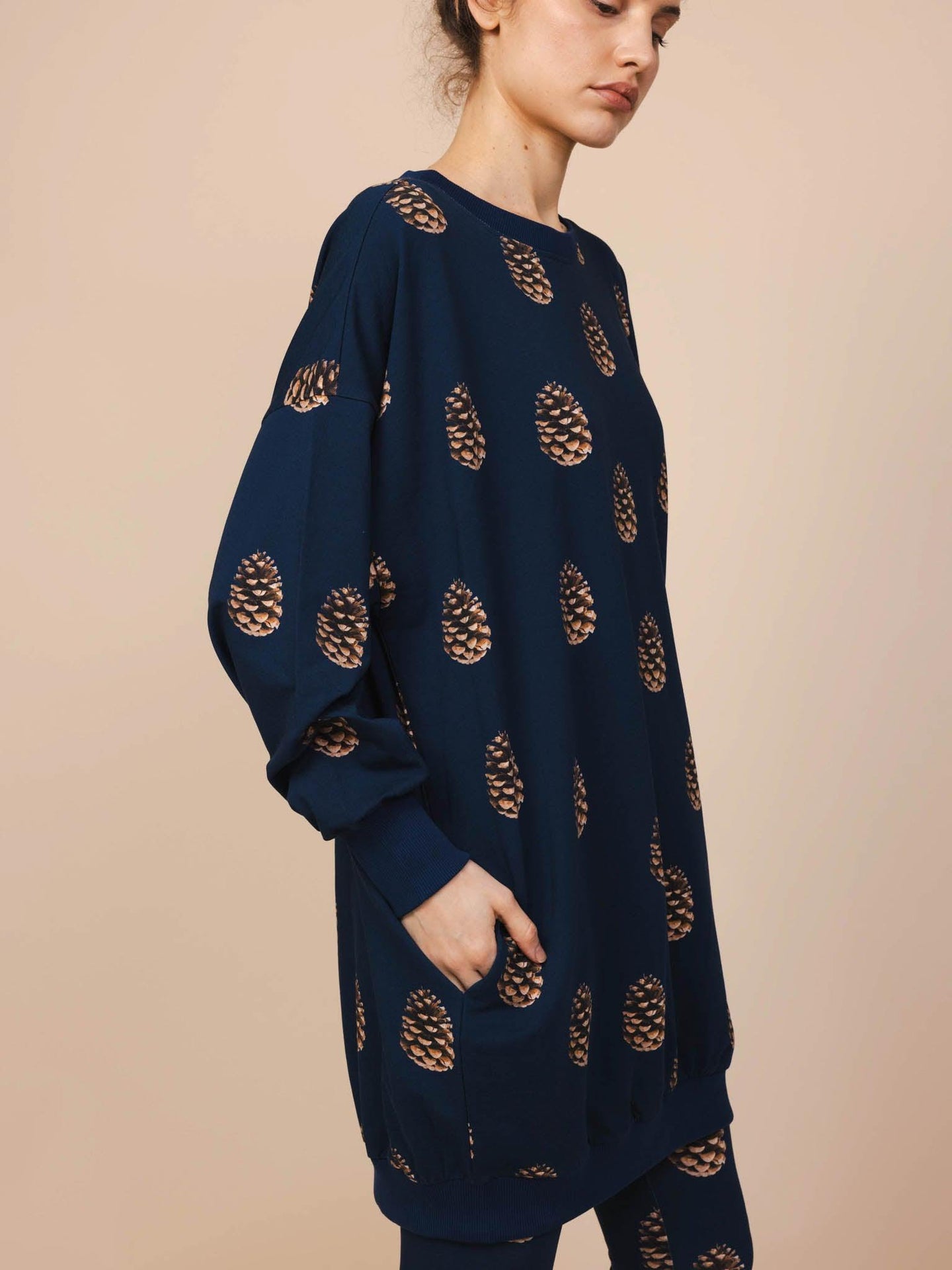 Pinecones Sweater Dress Women