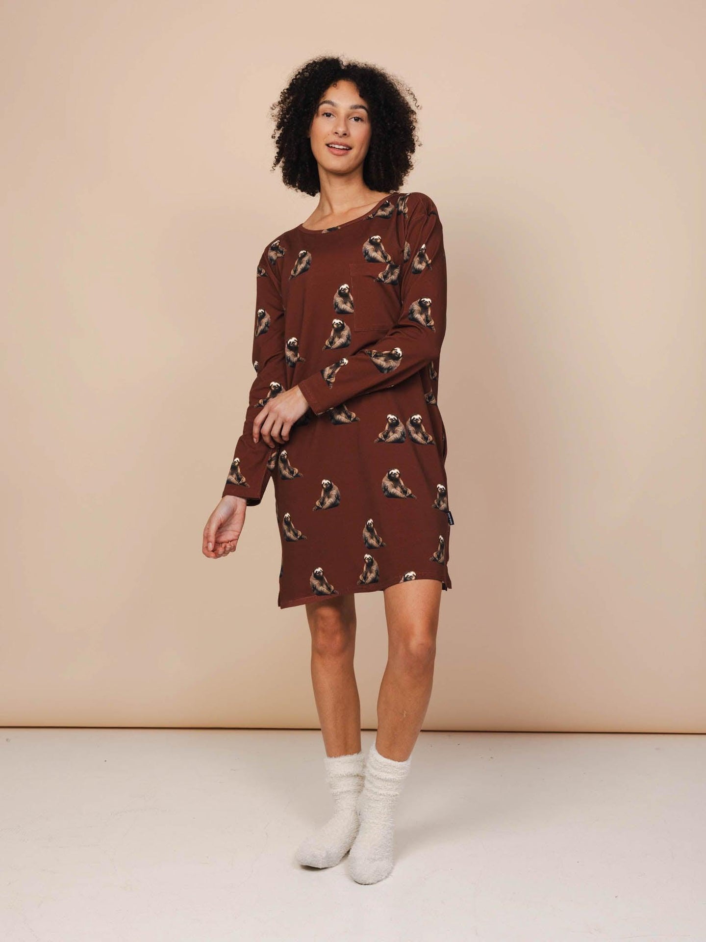 Sloth Longsleeve Dress Women