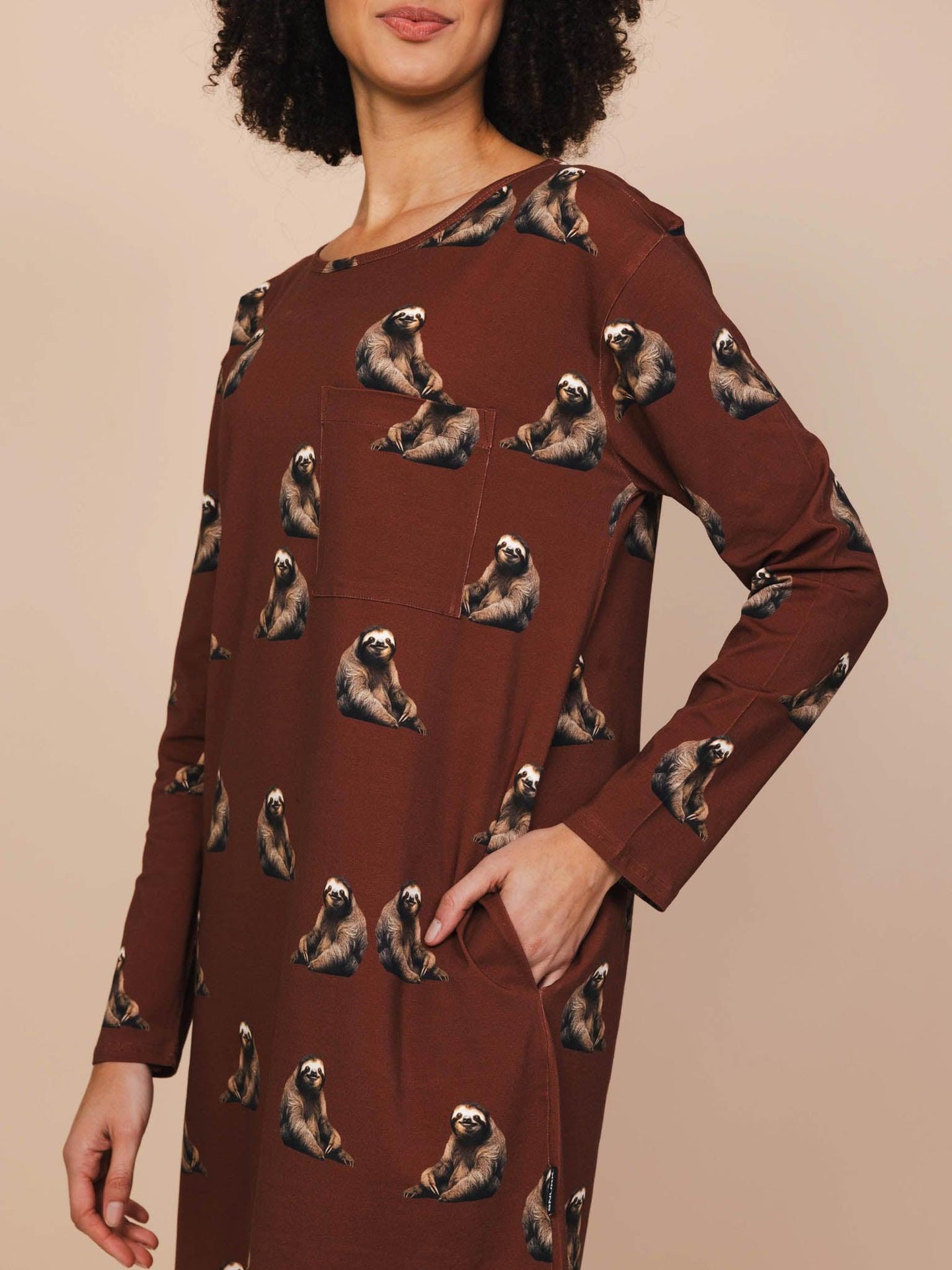 Sloth Longsleeve Dress Women