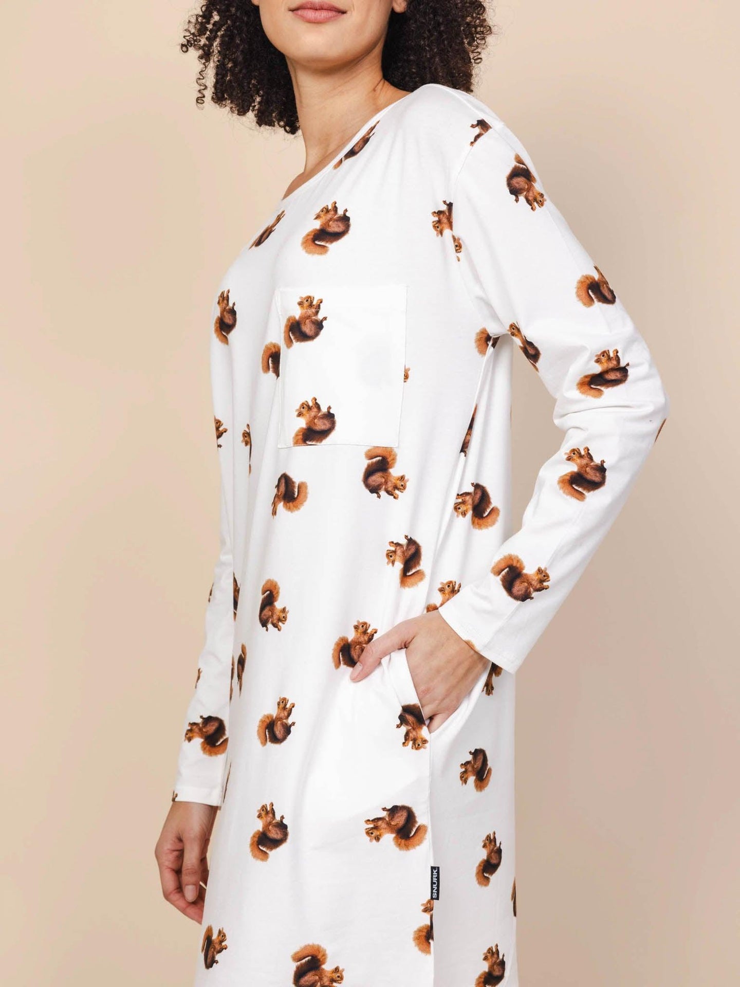 Squirrels Longsleeve Dress Women