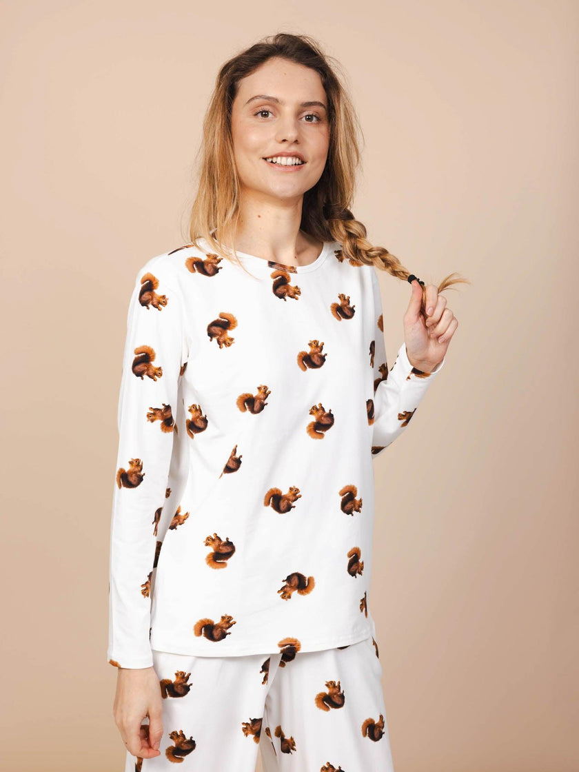 Squirrels T-shirt lange mouwen Dames