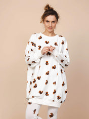 Squirrels Sweater Dress und Legging set Damen