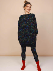 Xmas Lights Sweater Dress en Legging set Dames