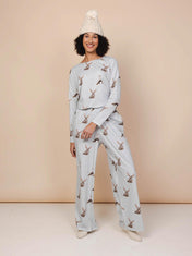 Bunny Bums Longsleeve T-shirt and Wide Pants set Women