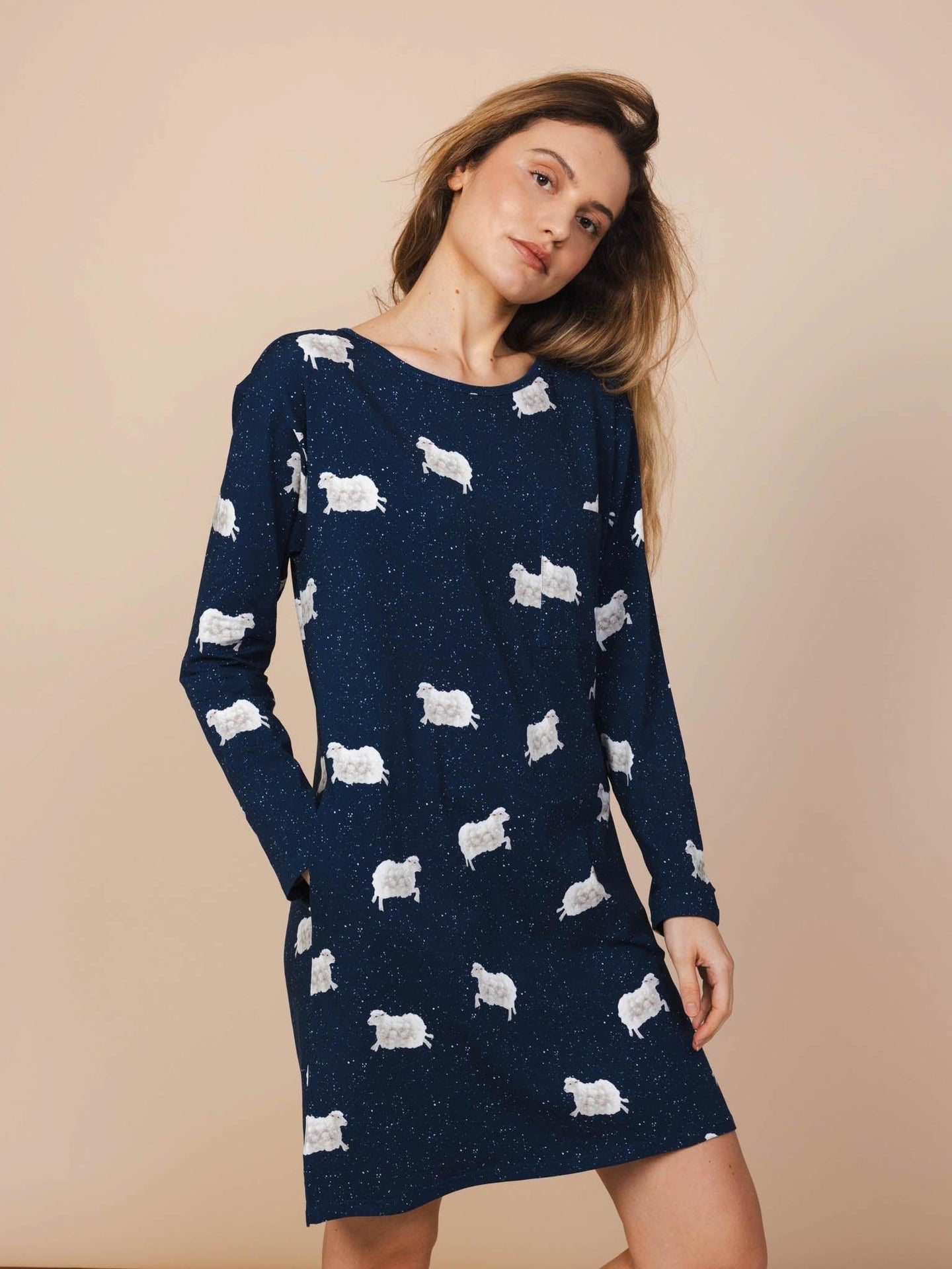 Counting Sheep Longsleeve Dress Women