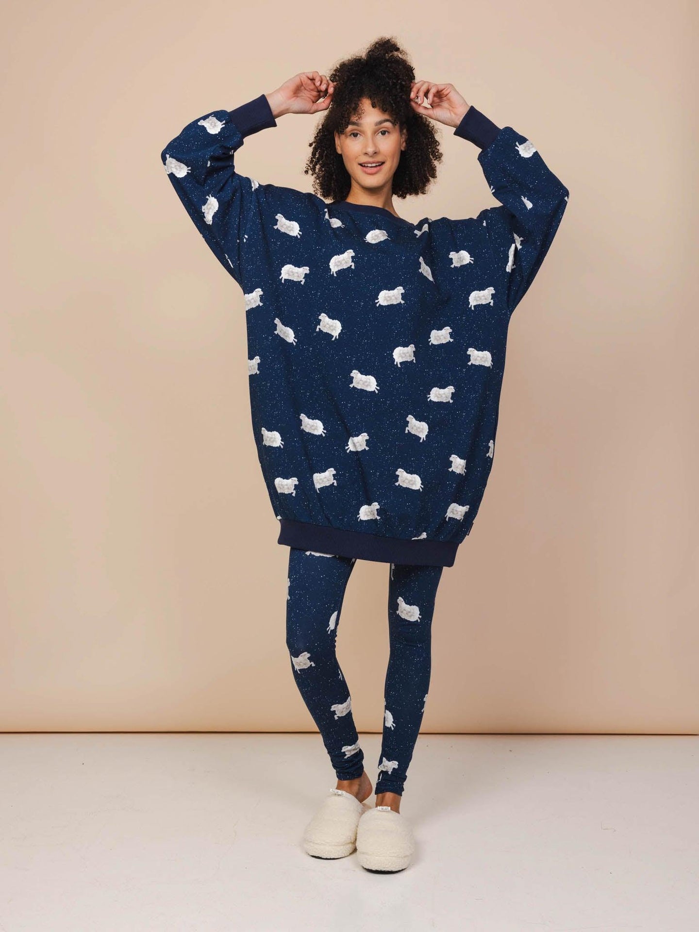 Counting Sheep Sweater Dress en Legging set Dames - SNURK