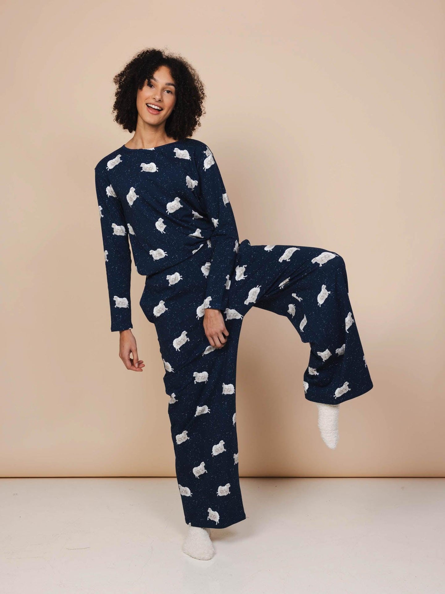 Counting Sheep Longsleeve T-shirt and Wide Pants set Women