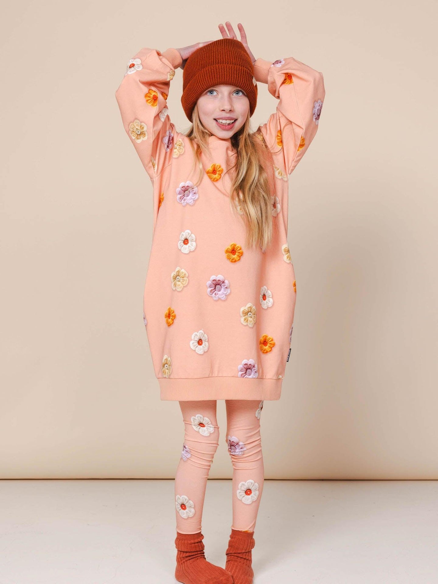 Flower Power Sweater Dress Kinderen