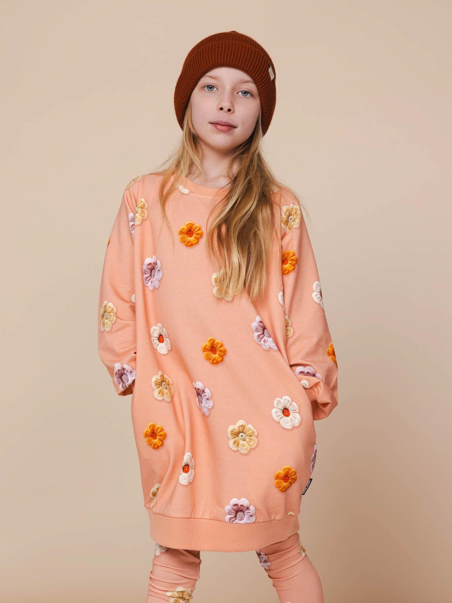 Flower Power Sweater Dress en Legging set Kinderen - SNURK