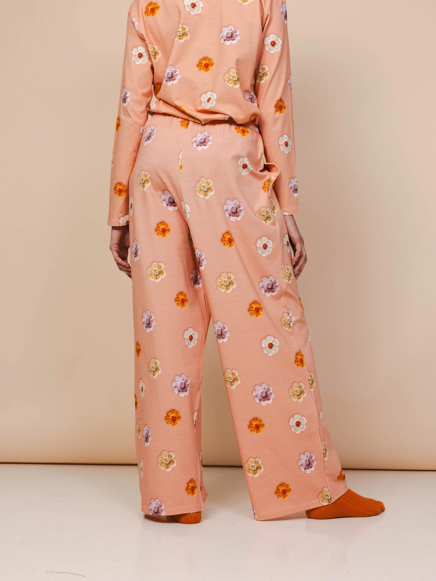 Flower Power Wijde Broek Dames