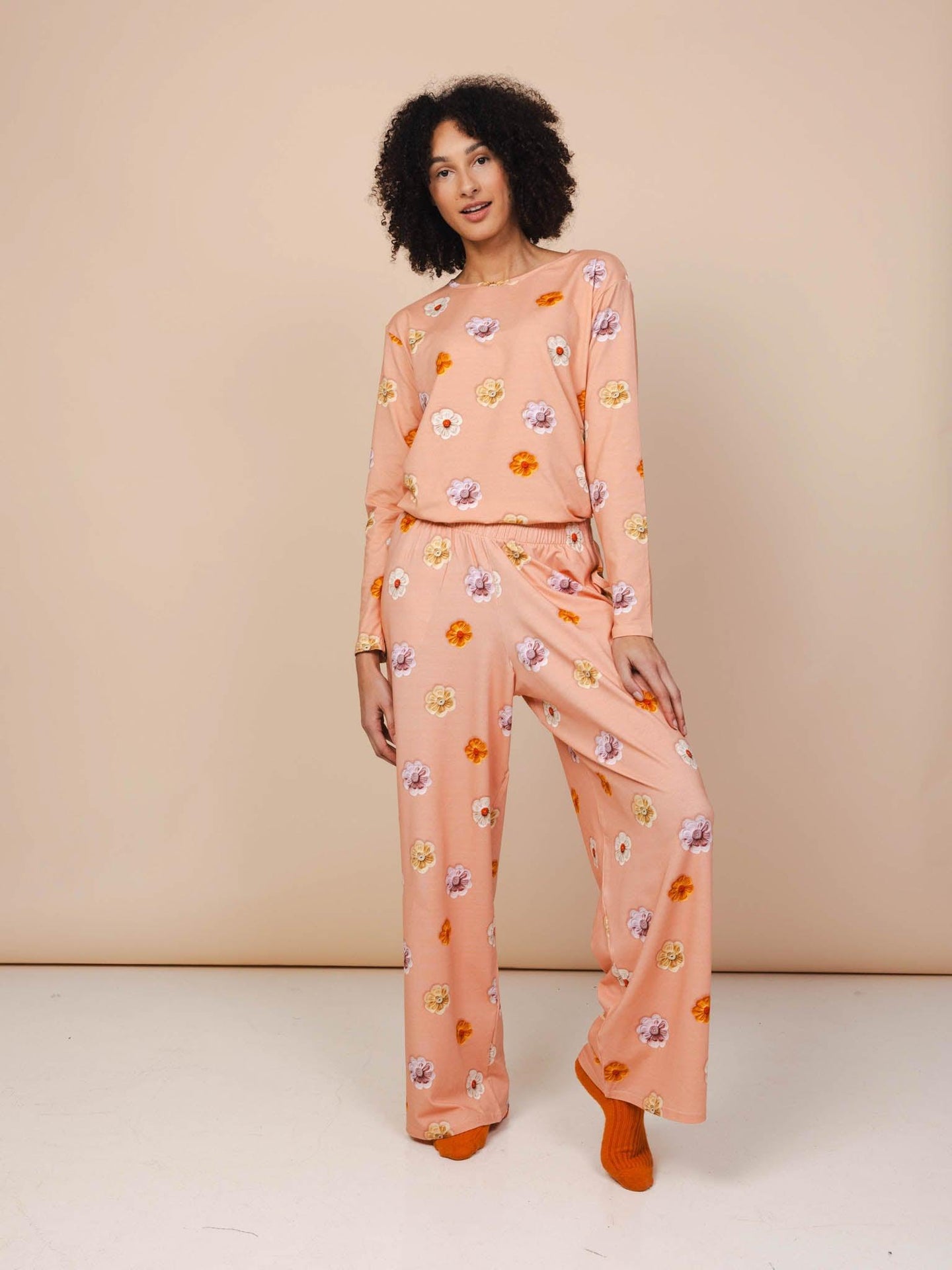 Flower Power Wijde Broek Dames