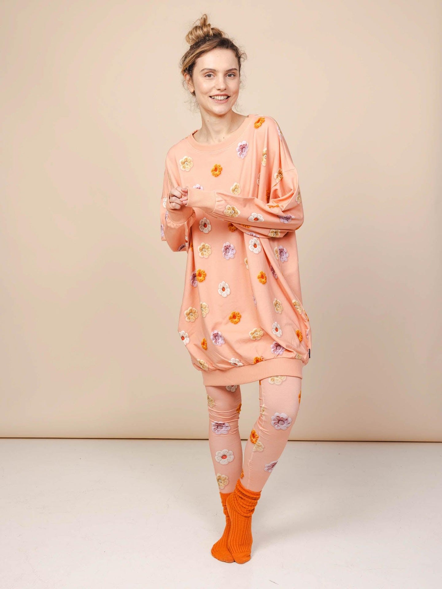 Flower Power Sweater Dress en Legging set Dames - SNURK