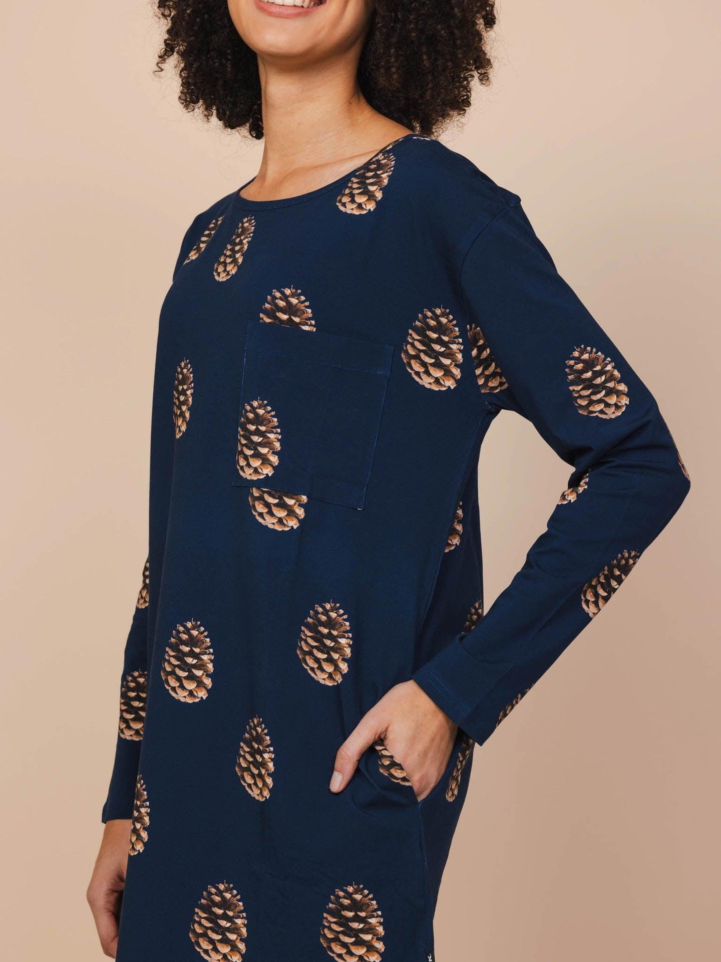 Pinecones Longsleeve Dress Women