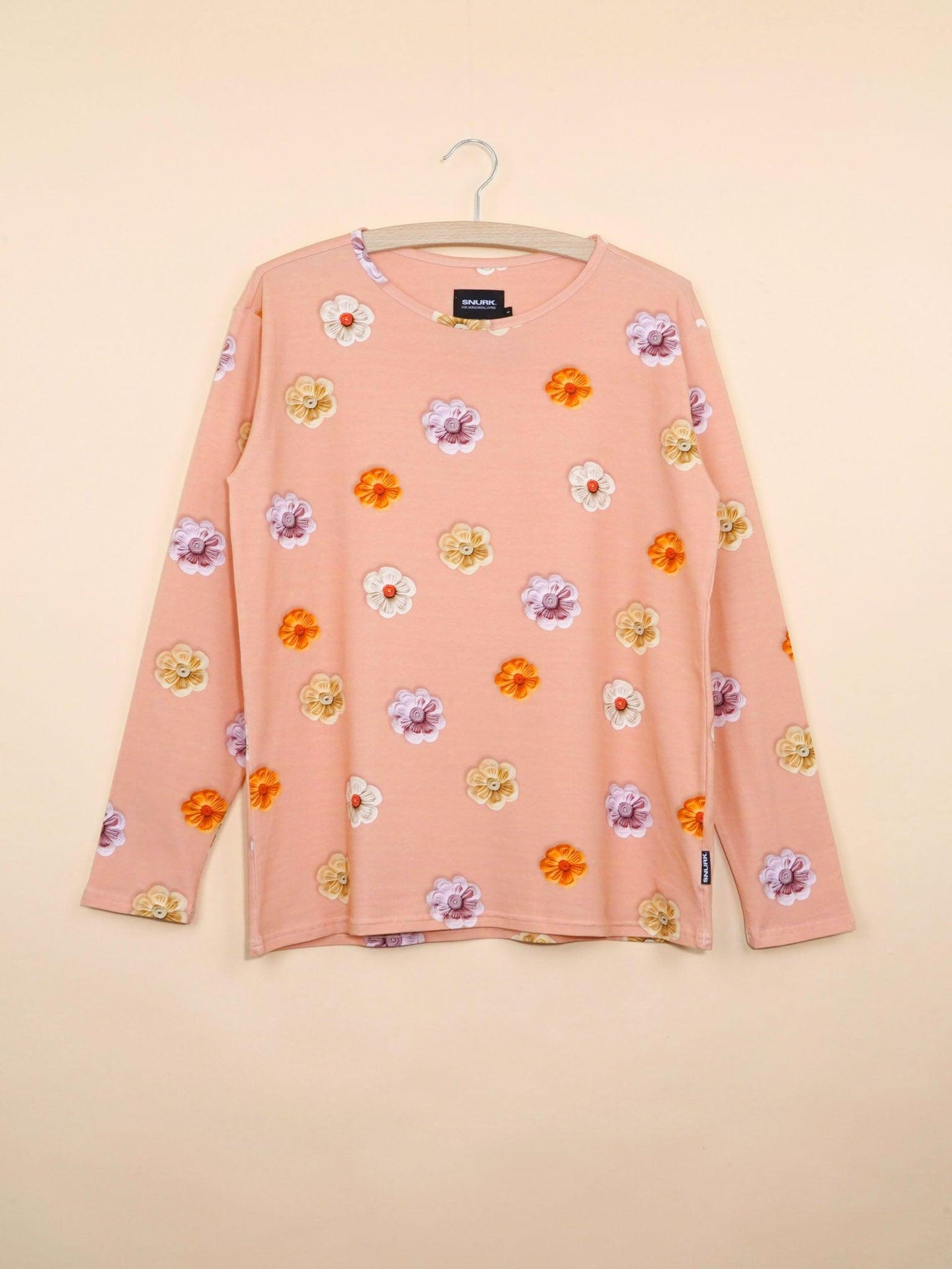 Flower Power T-shirt long sleeve Damen