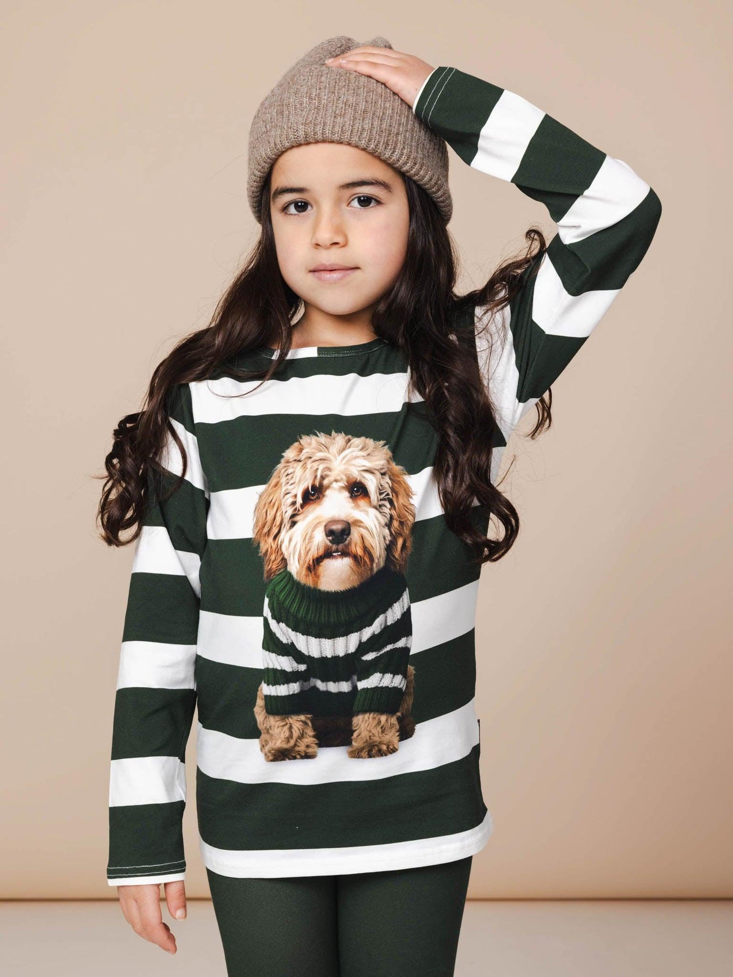 Labradoodle T-shirt lange mouwen en Legging set Kinderen - SNURK