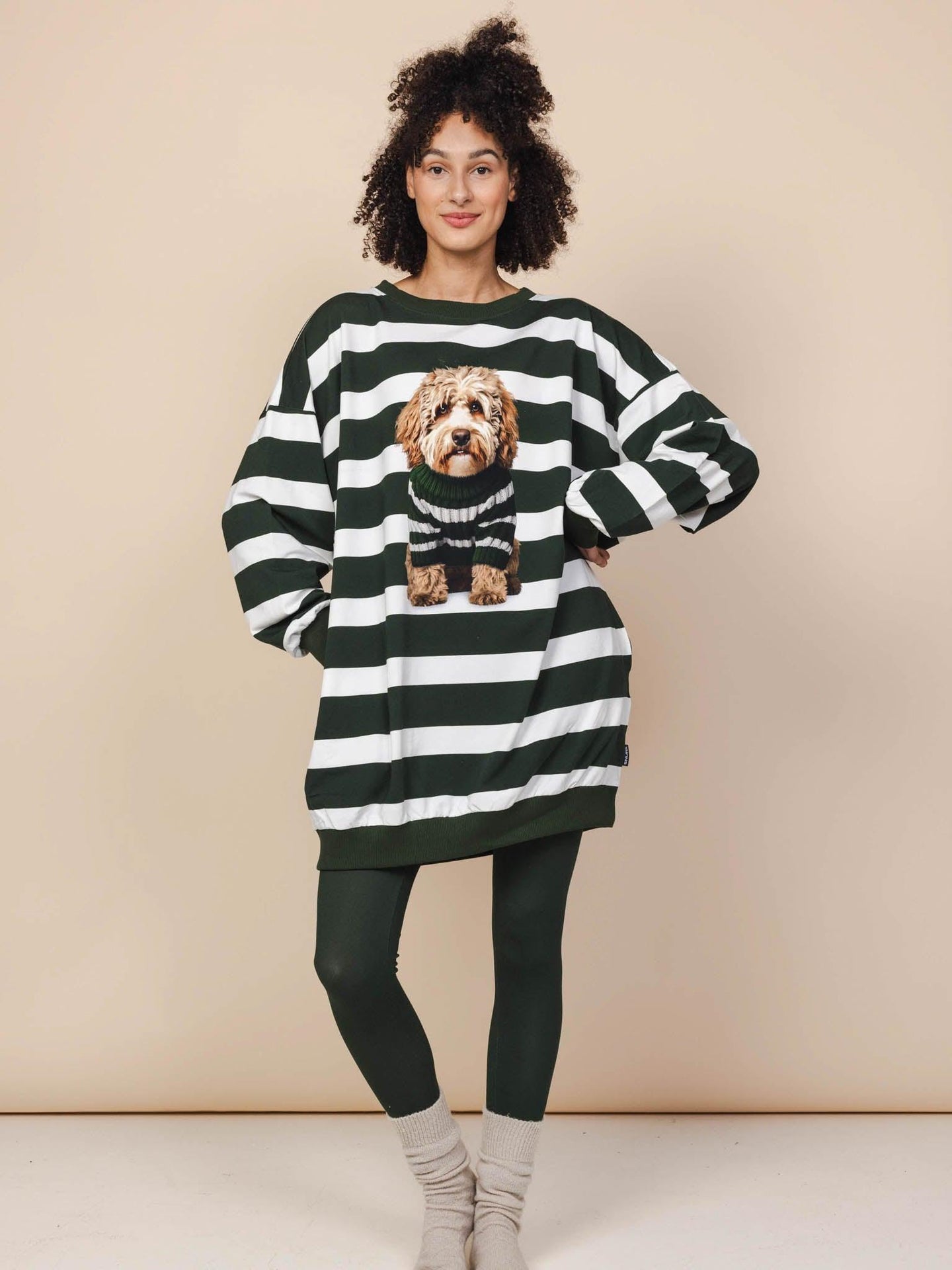 Labradoodle Sweater Dress en Legging set Dames - SNURK