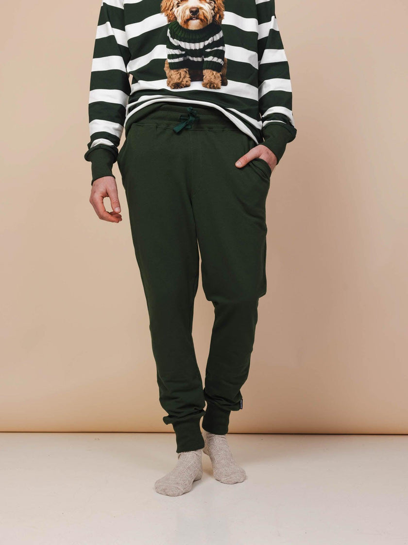 Dark Green Pants Men