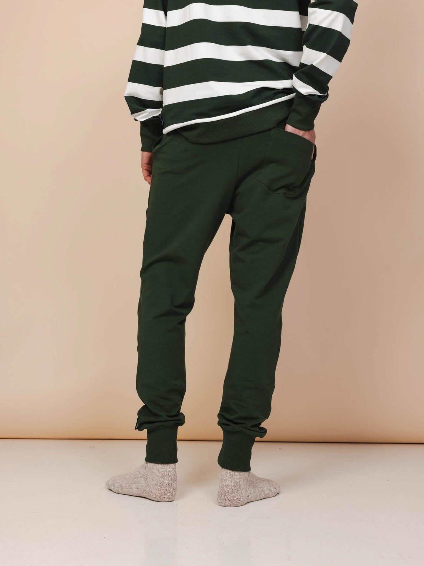 Dark Green Broek Regular Fit  - SNURK