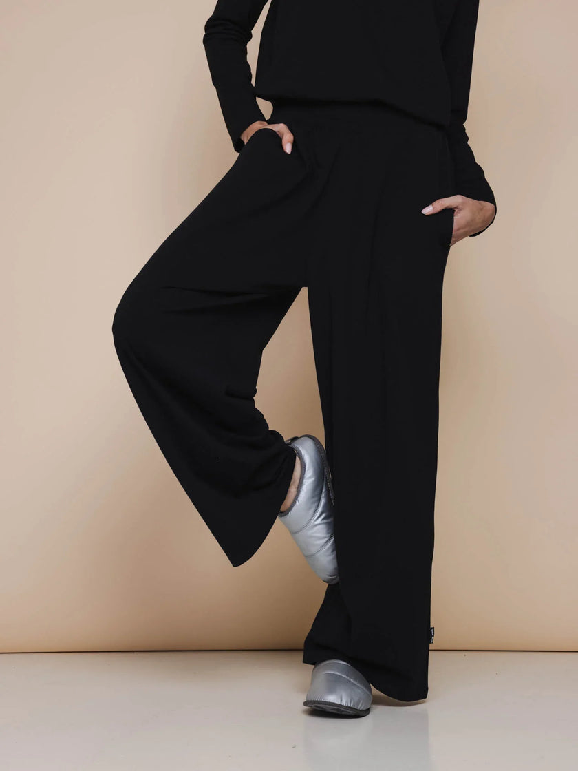 Black Wijde broek Dames