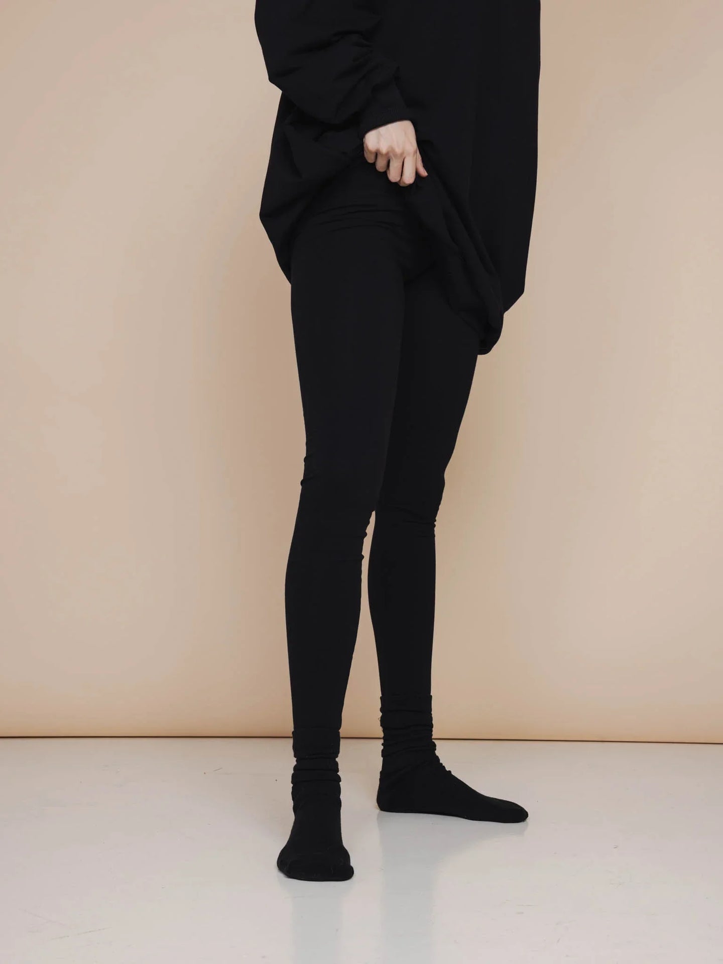 Slow Black Sweater Dress en Legging set Dames - SNURK