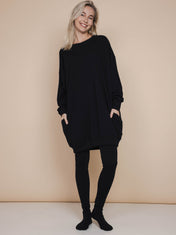 Slow Black Sweater Dress en Legging set Dames