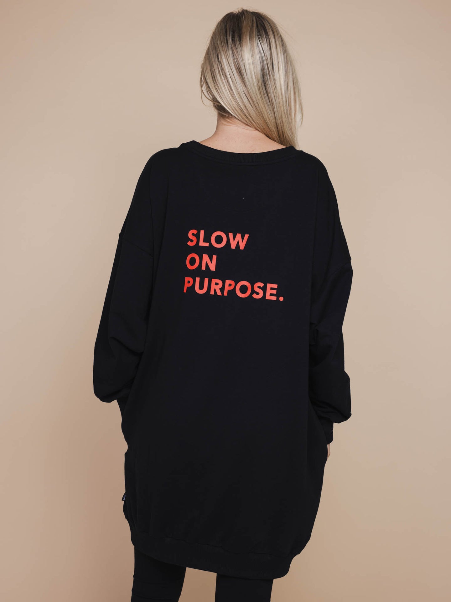 Slow Black Sweater Dress en Legging set Dames - SNURK