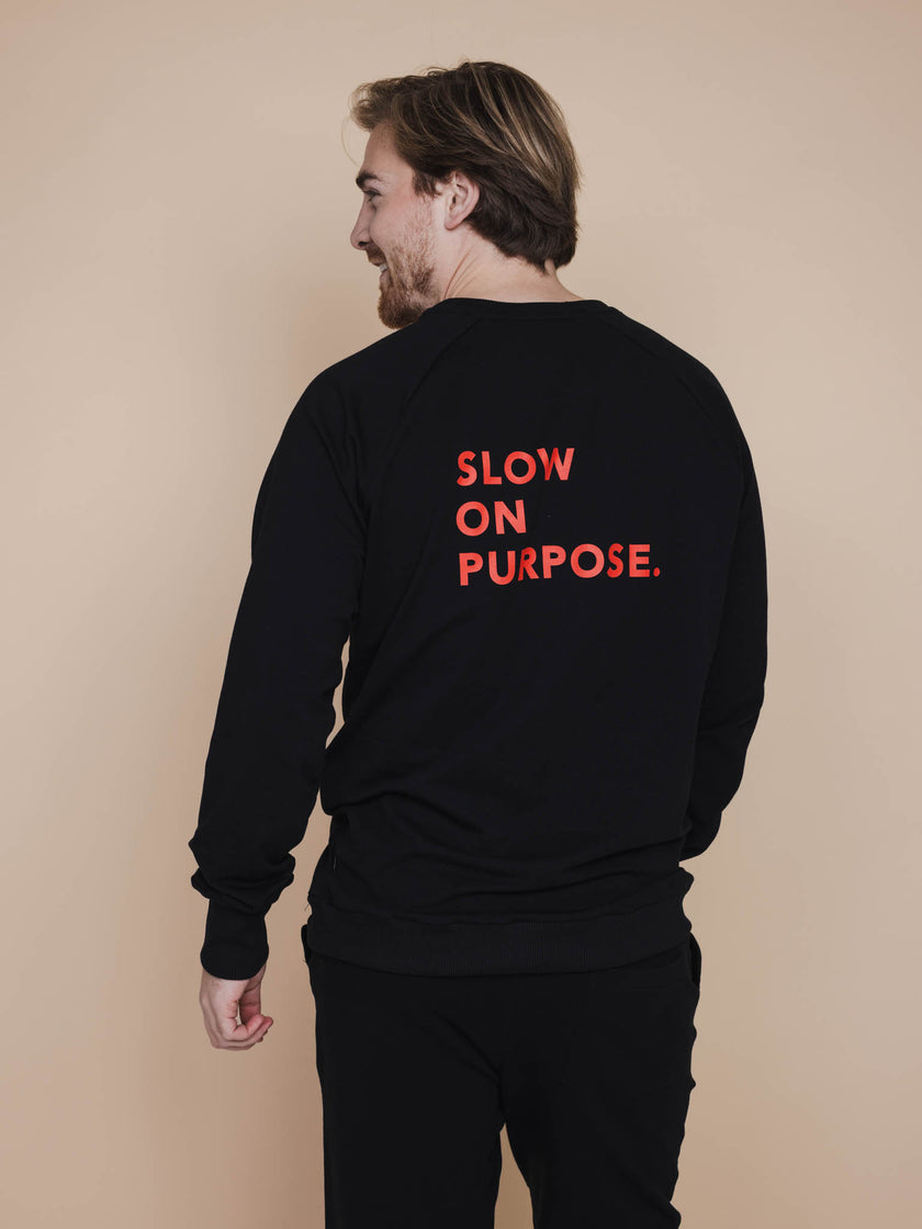 Slow Black Sweater und Hose set Herren