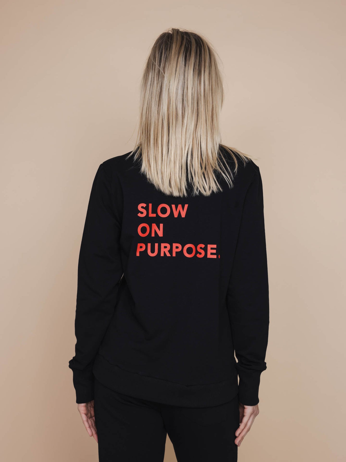 Slow Black Sweater Dames - SNURK