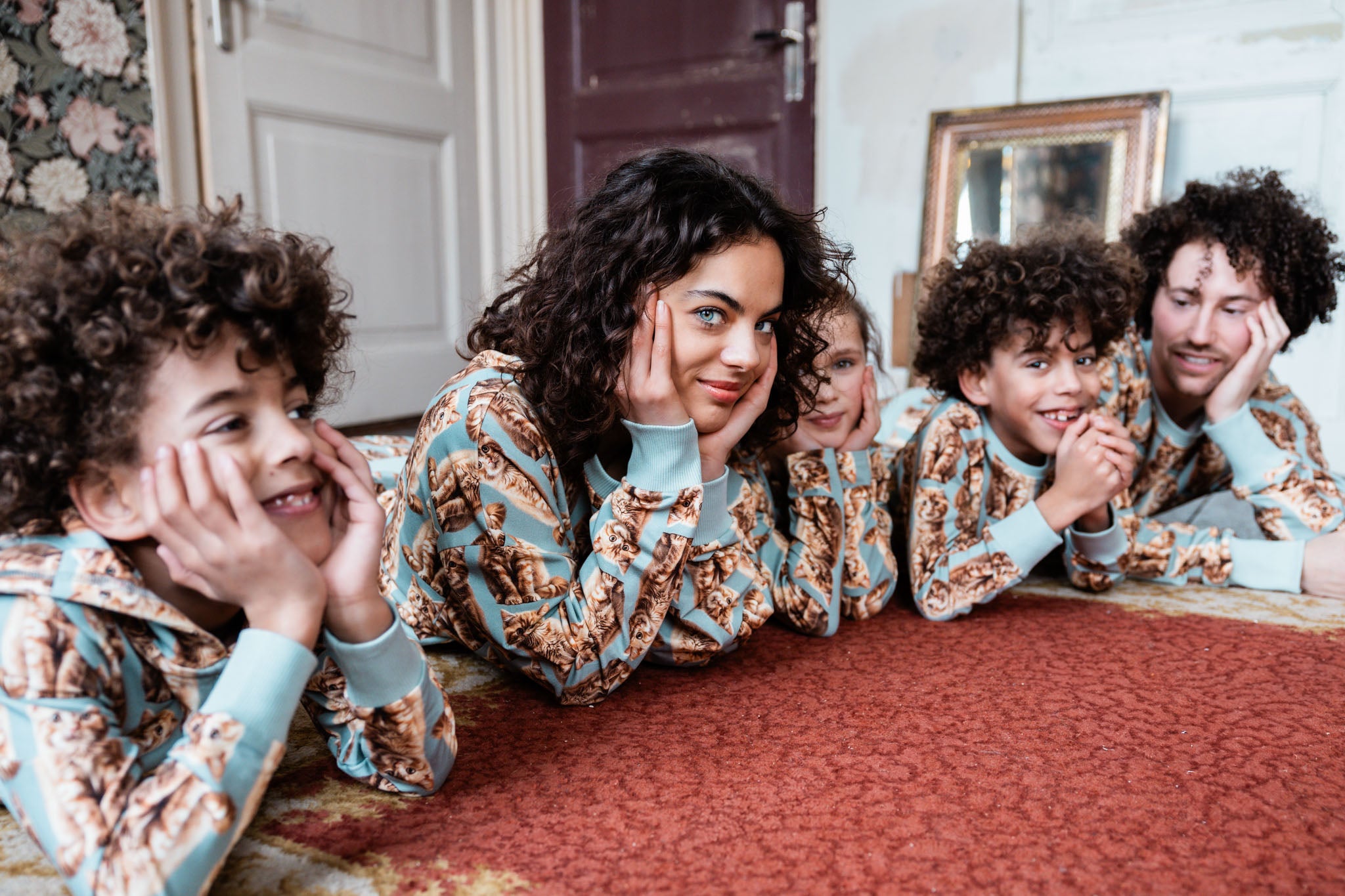 FW25 Horizontal Wear Collection - family wearing the Bowie pyamas