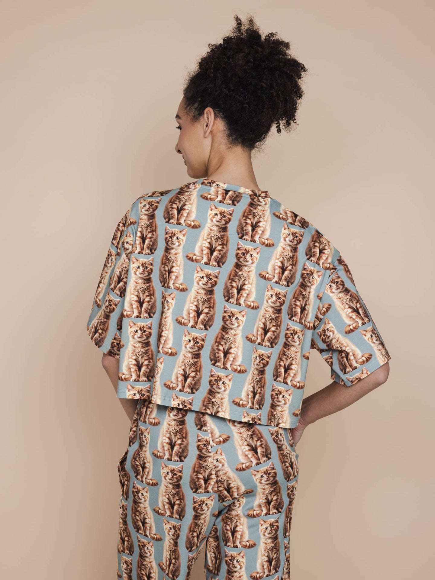 Bowie Cropped T-shirt en Wijde broek set Dames - SNURK