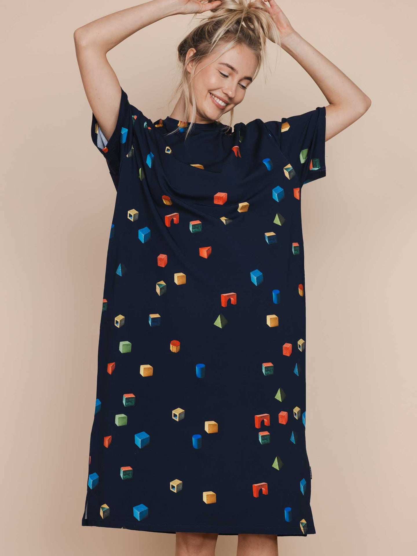 Building Blocks Relaxed Tee Dress Dames - SNURK