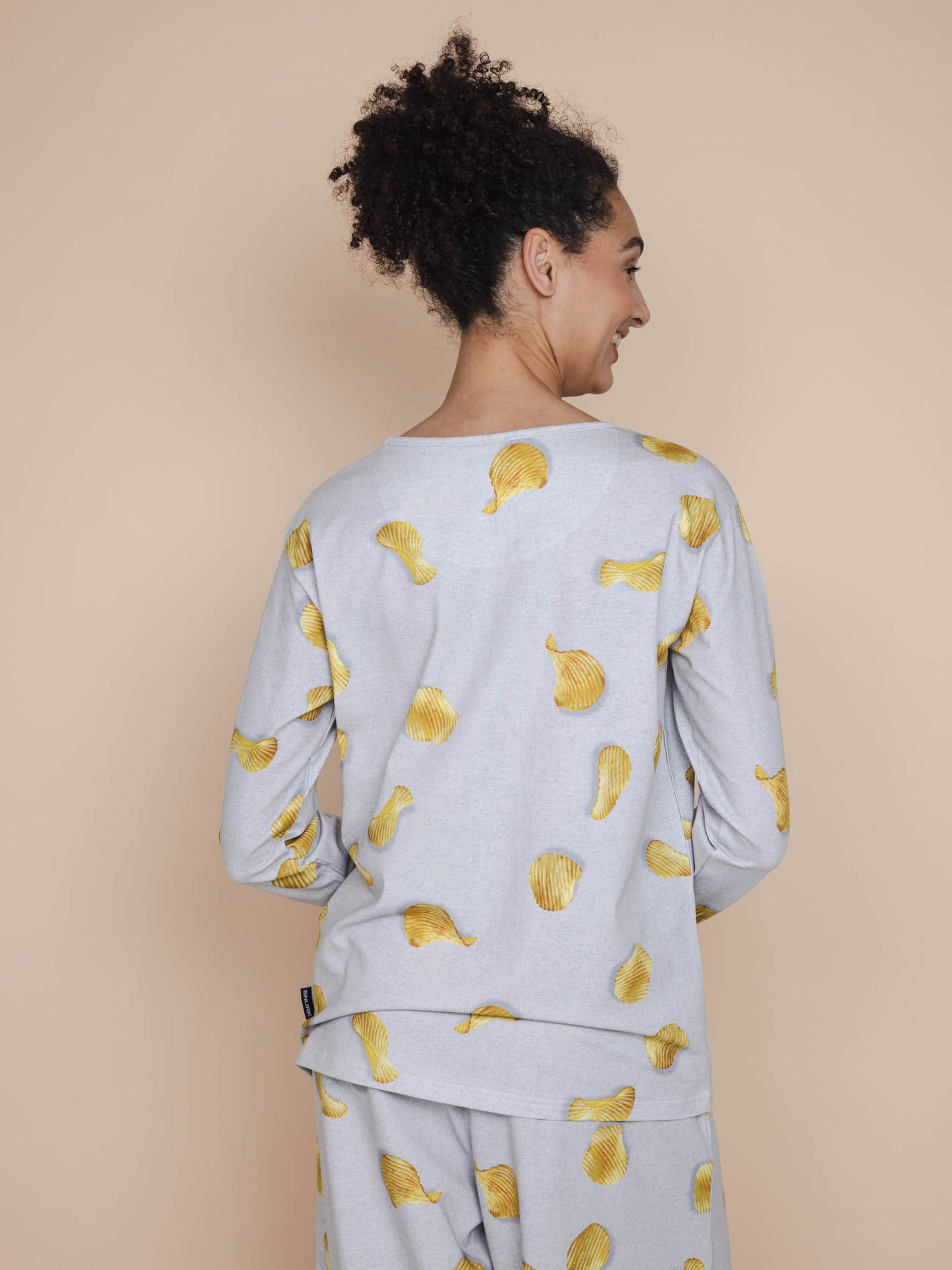 Chips Long Sleeve T-shirt en Wijde broek set Dames - SNURK