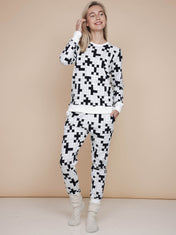 Crossword Sweater and Pants set Women