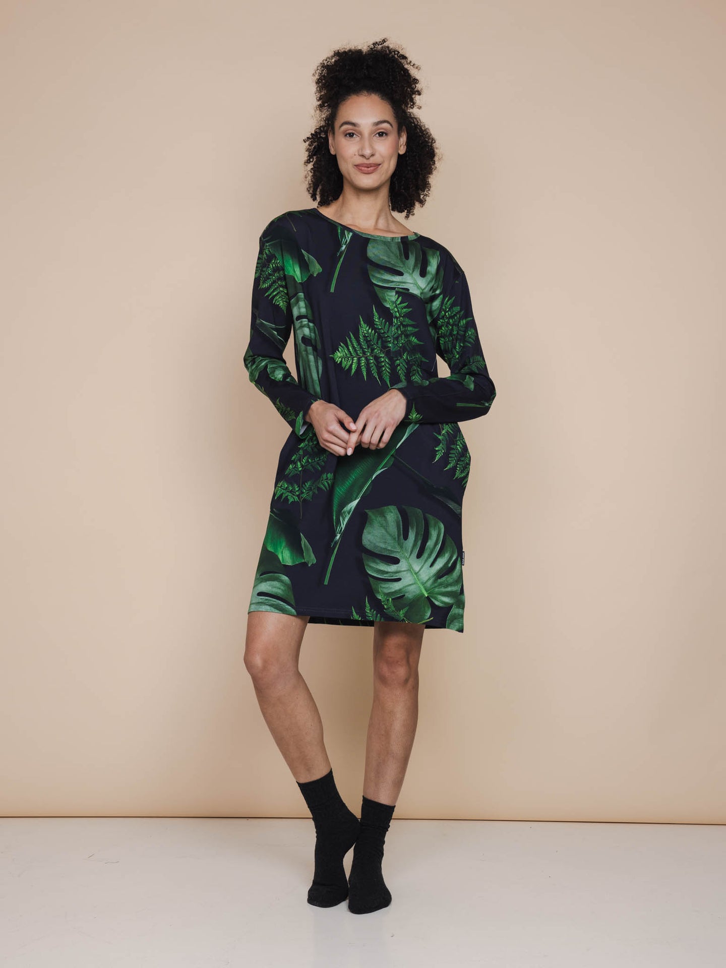 Dark Forest Long Sleeve Dress Dames - SNURK