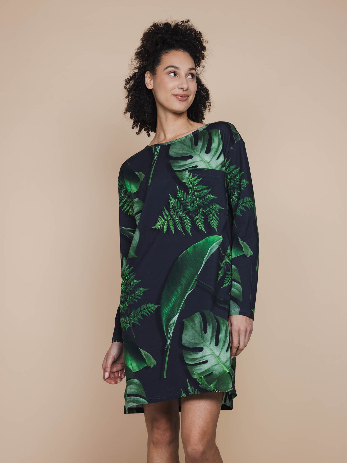 Dark Forest Long Sleeve Dress Dames - SNURK