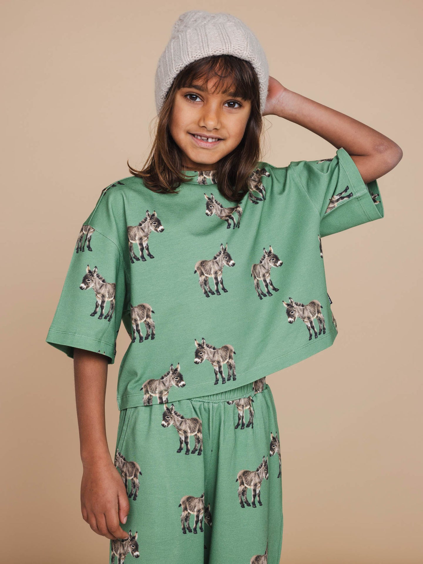 Donkeys Cropped T-shirt en Wijde broek set Kids - SNURK