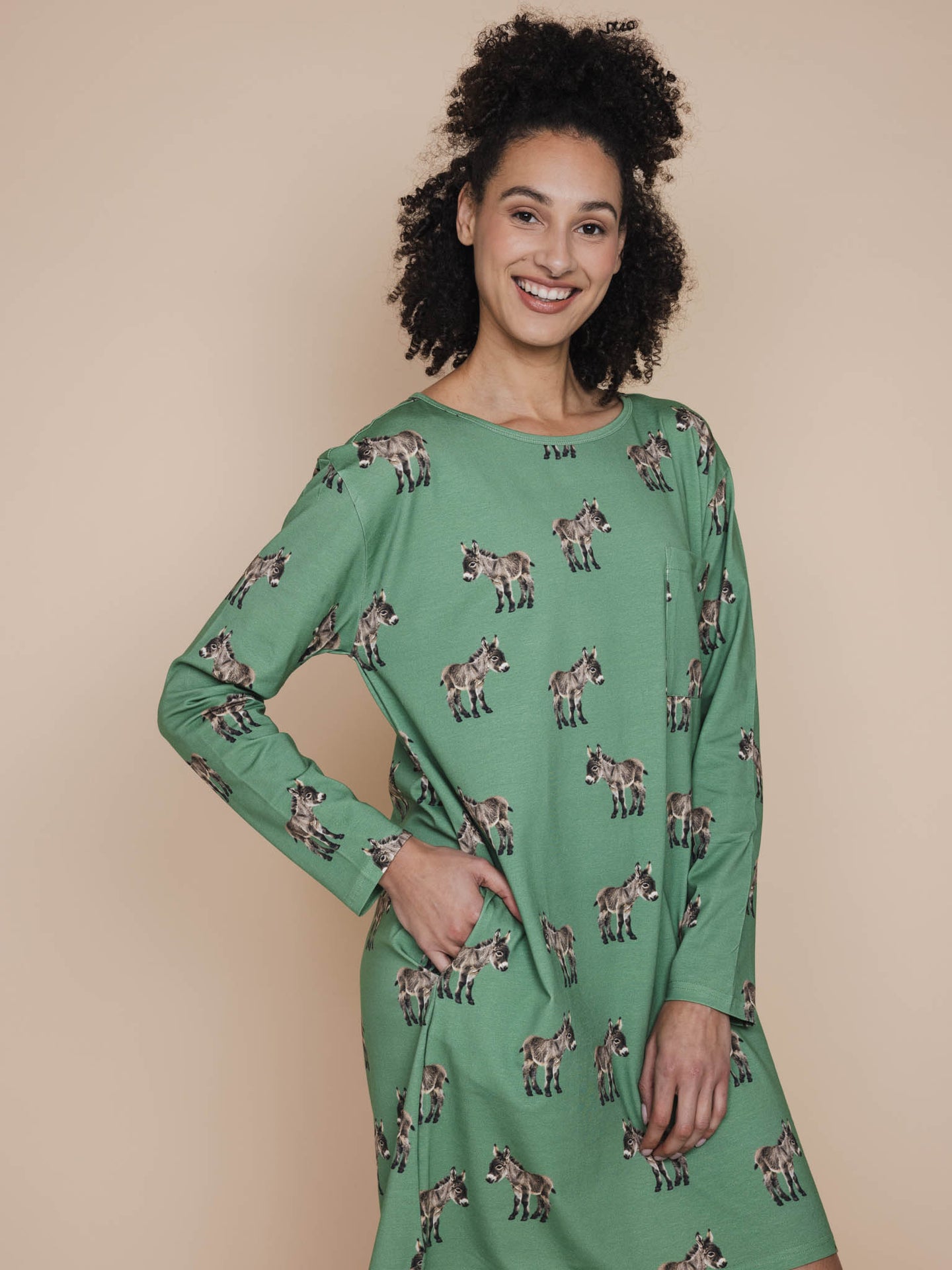 Donkeys Long Sleeve Dress Dames - SNURK