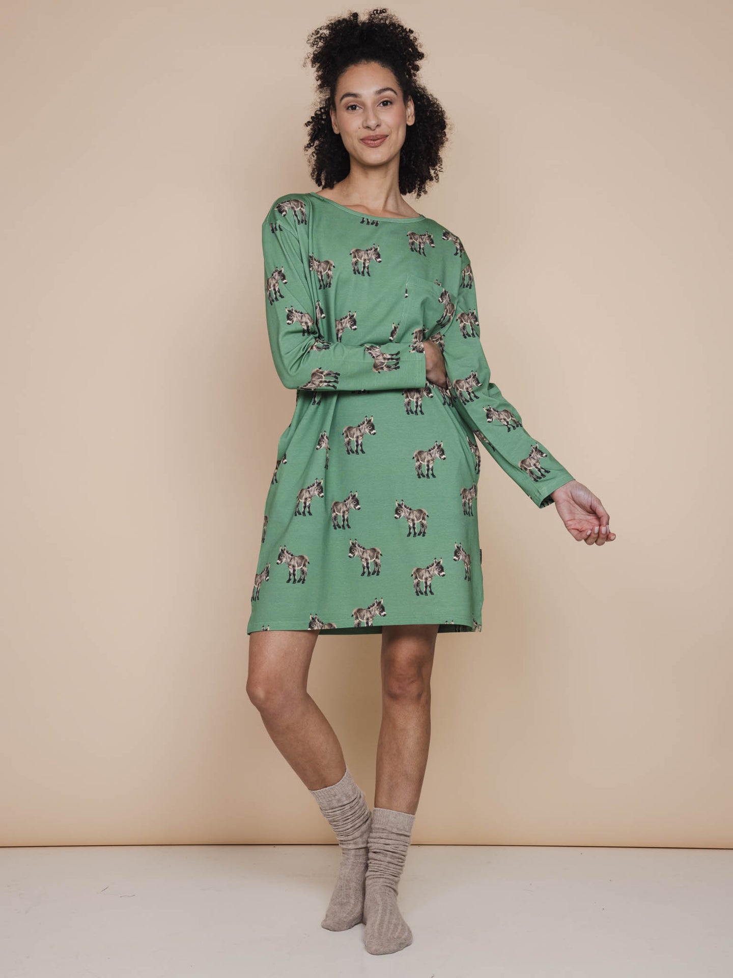 Donkeys Long Sleeve Dress Dames - SNURK