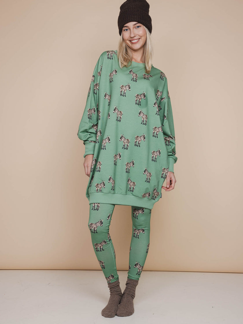 Donkeys Sweater Dress en Legging set Dames