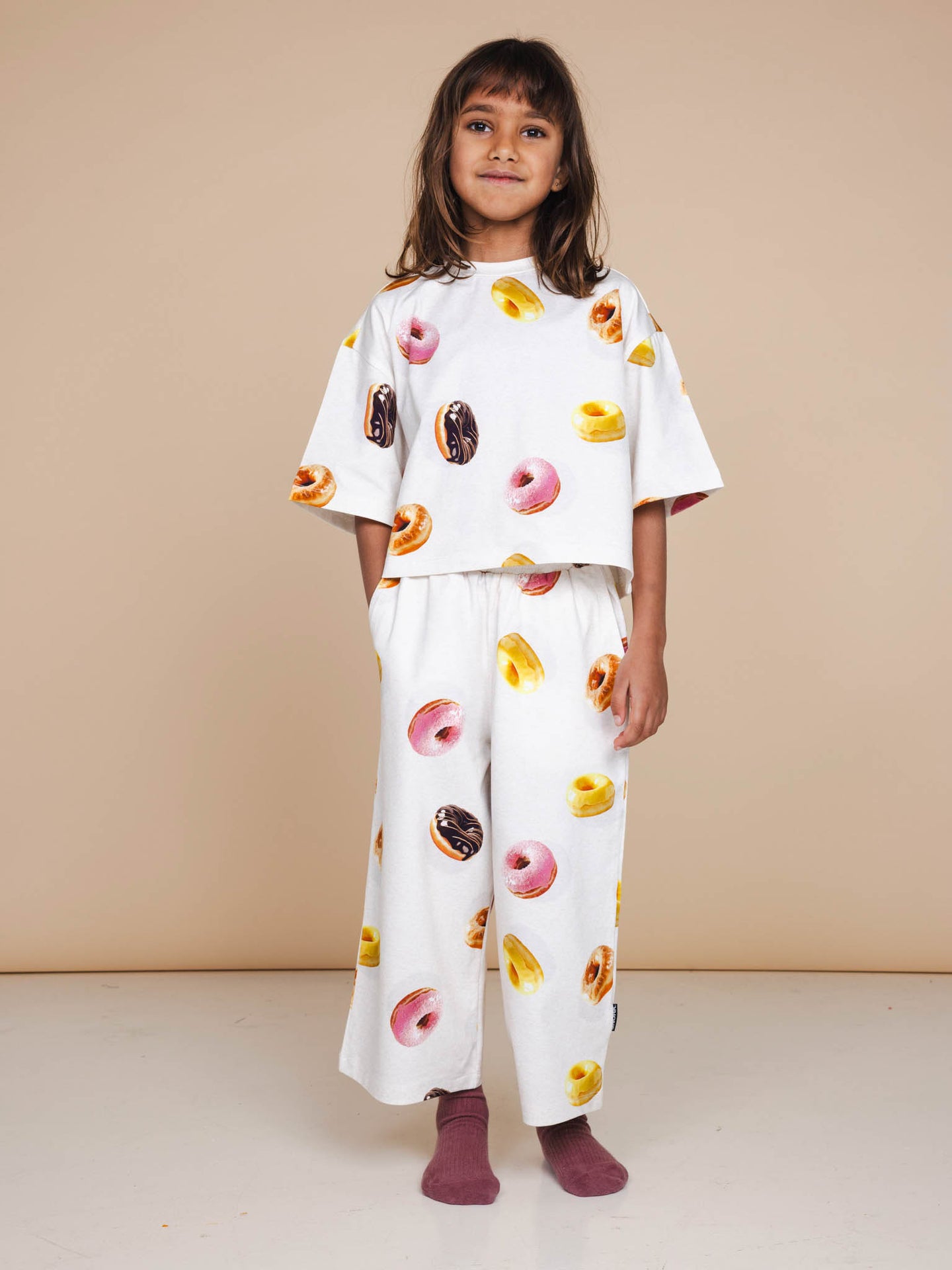 Donuts Cropped T-shirt en Wijde broek set Kids - SNURK