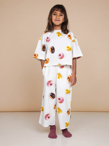 Donuts Cropped T-shirt en Wijde broek set Kids